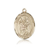 St. Peter Nolasco Medal, 14 Karat Gold, Large - 14 KT Yellow Gold