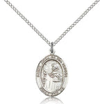St. John of the Cross Medal, Sterling Silver, Medium - 18&quot; 1.2mm Sterling Silver Chain + Clasp