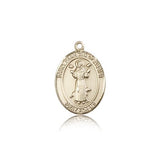 St. Francis of Assisi Medal, 14 Karat Gold, Medium - 14 KT Yellow Gold