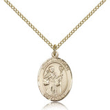 St. Augustine Medal, Gold Filled, Medium - Gold-tone