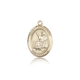St. John Licci Medal, 14 Karat Gold, Medium - 14 KT Yellow Gold