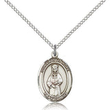 Our Lady of Hope Medal, Sterling Silver, Medium - 18&quot; 1.2mm Sterling Silver Chain + Clasp