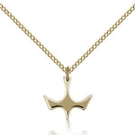 Holy Spirit Medal, Gold Filled - Gold-tone