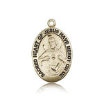 Scapular Medal, 14 Karat Gold - 14 KT Yellow Gold