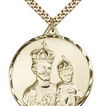 St. Joseph Medal, Gold Filled - 24&quot; 2.4mm Gold Plated Endless Chain