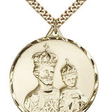 St. Joseph Medal, Gold Filled - 24&quot; 2.4mm Gold Plated Endless Chain