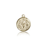 Communion Chalice Medal, 14 Karat Gold - 14 KT Yellow Gold