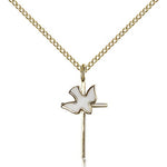Holy Sprit Cross Pendant, Gold Filled - Gold-tone