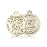St. Michael Navy Medal, 14 Karat Gold - 14 KT Yellow Gold