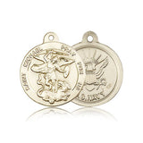 St. Michael Navy Medal, 14 Karat Gold - 14 KT Yellow Gold