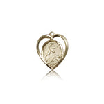 St. Theresa Medal, 14 Karat Gold - 14 KT Yellow Gold