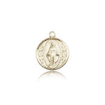 Miraculous Medal, 14 Karat Gold - 14 KT Yellow Gold