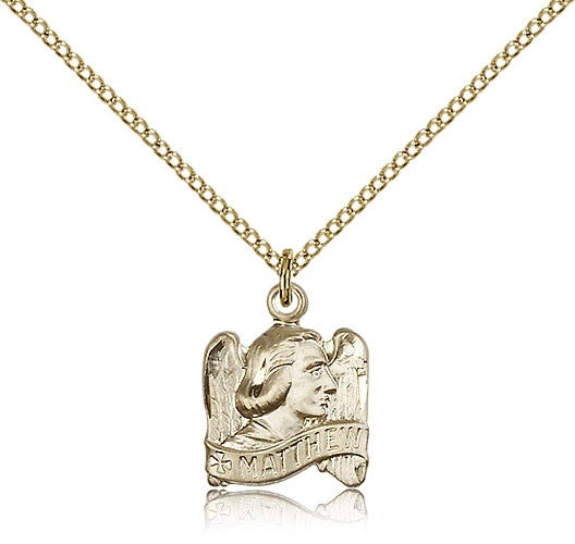 St. Matthew Medal, Gold Filled - Gold-tone
