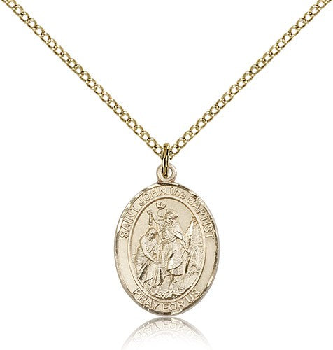 St. John the Baptist Medal, Gold Filled, Medium - Gold-tone