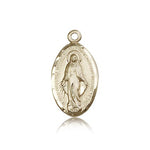 Miraculous Medal, 14 Karat Gold - 14 KT Yellow Gold