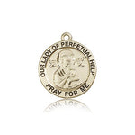 Our Lady of Perpetual Help Medal, 14 Karat Gold - 14 KT Yellow Gold