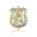 St. Michael the Archangel Medal, 14 Karat Gold - 14 KT Yellow Gold