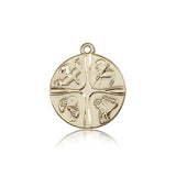 Christian Life Medal, 14 Karat Gold - 14 KT Yellow Gold