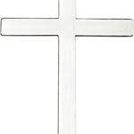 Cross Pendant, Sterling Silver - 24&quot; 2.4mm Rhodium Plate Endless Chain