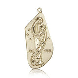 Ave Maria Medal, 14 Karat Gold - 14 KT Yellow Gold