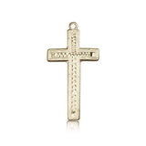 Cross Pendant, 14 Karat Gold - 14 KT Yellow Gold