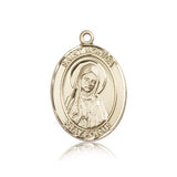 St. Monica Medal, 14 Karat Gold, Large - 14 KT Yellow Gold