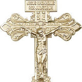 Crucifix Pendant, 14 Karat Gold - 14 KT Yellow Gold