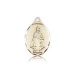 Infant of Prague Medal, 14 Karat Gold - 14 KT Yellow Gold