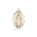 Infant of Prague Medal, 14 Karat Gold - 14 KT Yellow Gold