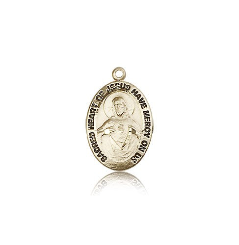 Scapular Medal, 14 Karat Gold - 14 KT Yellow Gold