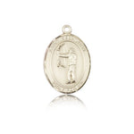 St. Sebastian Archery Medal, 14 Karat Gold, Medium - 14 KT Yellow Gold