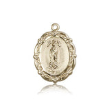 Our Lady of Guadalupe Medal, 14 Karat Gold - 14 KT Yellow Gold