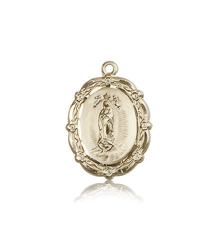Our Lady of Guadalupe Medal, 14 Karat Gold - 14 KT Yellow Gold