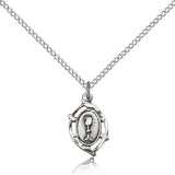 Communion Medal, Sterling Silver - 18&quot; 1.2mm Sterling Silver Chain + Clasp