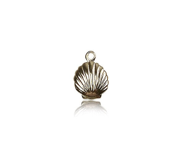 Shell Medal, 14 Karat Gold - 14 KT Yellow Gold