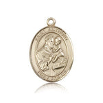 St. Anthony of Padua Medal, 14 Karat Gold, Large - 14 KT Yellow Gold