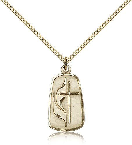 Methodist Medal, Gold Filled - Gold-tone