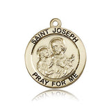 St. Joseph Medal, 14 Karat Gold - 14 KT Yellow Gold