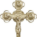 Crucifix Pendant, Gold Filled - 24&quot; 2.4mm Gold Plated Endless Chain