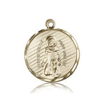 St. Perregrine Medal, 14 Karat Gold - 14 KT Yellow Gold