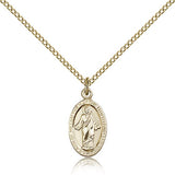 Scapular Medal, Gold Filled - Gold-tone