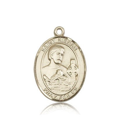 St. Kieran Medal, 14 Karat Gold, Large - 14 KT Yellow Gold