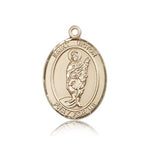 St. Victor of Marseilles Medal, 14 Karat Gold, Large - 14 KT Yellow Gold