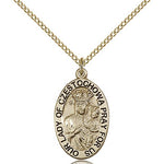 Our Lady of Czestochowa Medal, Gold Filled - Gold-tone