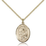 St. Jerome Medal, Gold Filled, Medium - Gold-tone