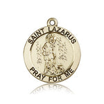 St. Lazarus Medal, 14 Karat Gold - 14 KT Yellow Gold
