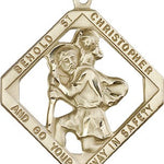 St. Christopher Medal, 14 Karat Gold - 14 KT Yellow Gold