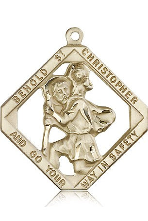 St. Christopher Medal, 14 Karat Gold - 14 KT Yellow Gold