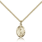 Miraculous Medal, Gold Filled - Gold-tone