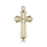 Cross Pendant, 14 Karat Gold - 14 KT Yellow Gold